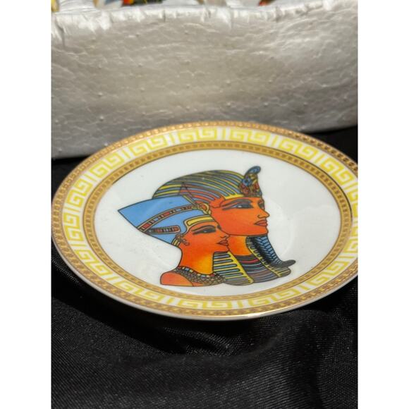 Fine Porcelain - Egyptian Themed - Cups & Saucers - 12 Pieces - Picture 5 of 8